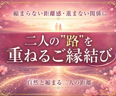 片思いですれ違っているご縁を強力に結び直します 縮まらない距離・結婚や次のステップへと進まない関係に悩む方へ イメージ1