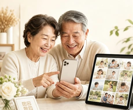イベント・記念日の写真をQRで簡単共有できます 家族・子ども・祖父母・友人への共有を中心・LINE写真整理 イメージ2