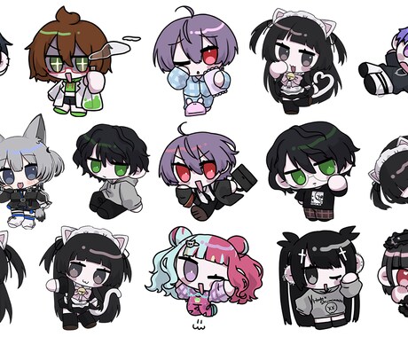 商用利用可能なデフォルメイラスト制作します かわいいミニキャラを描きます！ イメージ1