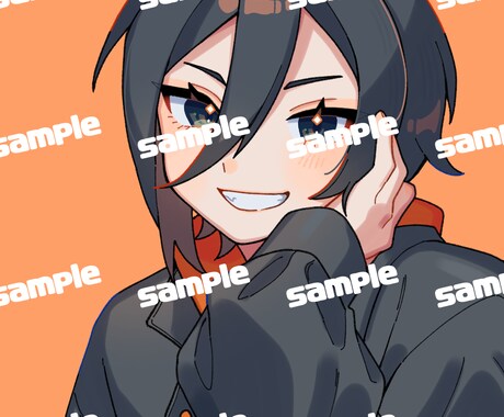 バストアップアイコン作成致します 頭〜バストアップまでのイラスト作成致します イメージ2
