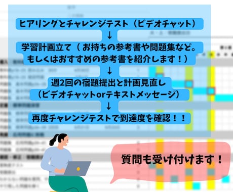 現役医学生が苦手科目の学習を1か月サポートします あなた専用の計画・宿題で、苦手科目に取り組むきっかけ作りに！ イメージ2