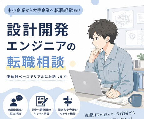 中小▶︎大手のエンジニア転職相談乗ります 現役エンジニアが実体験ベースで相談乗ります イメージ1