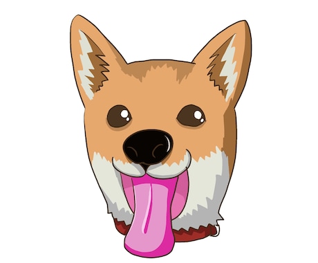 柴犬のアニメ風イラストを描きます 飼われている柴犬・豆柴ちゃんの似顔絵！SNSアイコンなどに イメージ1
