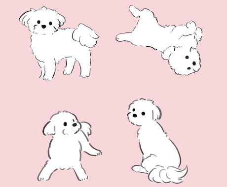 ゆるっとした動物のイラストをお描きします SNSのアイコンやグッズにお使いいただけます イメージ1