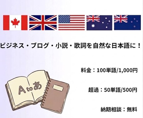 小説・歌詞などの英文を自然な日本語に翻訳します 文脈や雰囲気を崩すことなく、オリジナル文を尊重します イメージ1