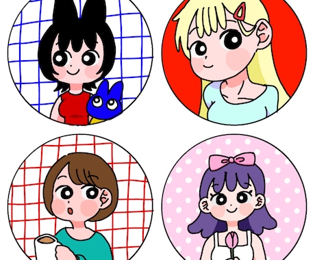 SNSアイコン用♡ポップで可愛いイラスト描きます あなたのイメージをフルカラーで可愛く形に イメージ2