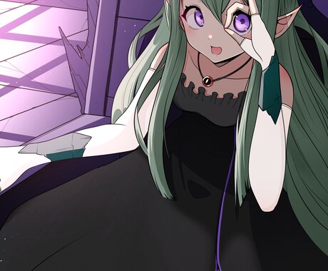 目パチ口パクモデリングを行った一枚絵描きます 配信者様などの配信画面にぜひ。 イメージ2