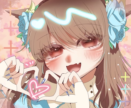 可愛い女の子のイラスト作成します キラキラでかわいいSNS映えする女の子を描きます！ イメージ1