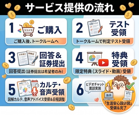個別面談付！あなたの保険を選ぶ力を診断します 特典付。テストと面談で、あなたの保険の課題をCFP®が診断！ イメージ2