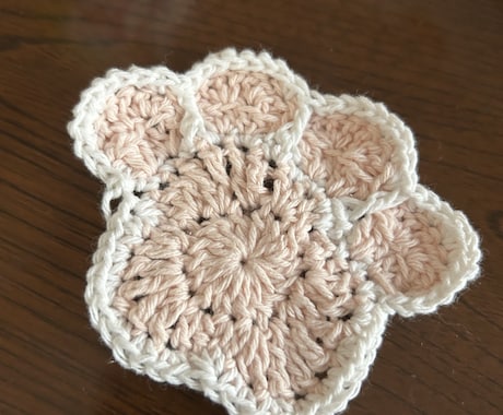 手編みのコースター作ります お花型の手編みコースターを作ります イメージ2