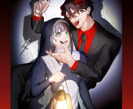 退廃的で美しい世界観のイラストをお届けいたします 物語のワンシーンを視覚化【立ち絵・夢絵】 イメージ2