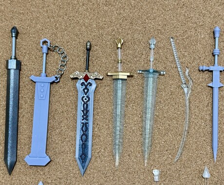 ミニチュア武器のフィギュア制作します お手持ちのフィギュアを更に魅力的にします。 イメージ2