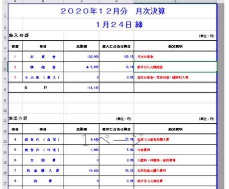 EXCELでの管理シート等を作成します 誰でもわかる見やすい管理シート イメージ1