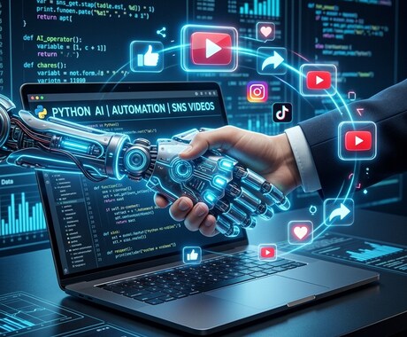 Pythonで面倒なSNS運用を完全自動化します AIがあなたの代わりに毎日動画作成とSNS投稿を代行します。 イメージ1