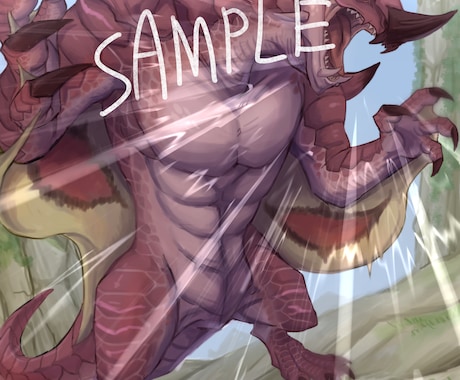 ドラゴン/ケモノ/モンスターを描きます ゲーム用スチル、TRPG用立ち絵、等々 イメージ2