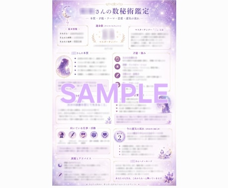 数秘術で本質・才能・人生の流れを鑑定します 生年月日から性格や運気、人生のテーマを丁寧に読み解きます。 イメージ2