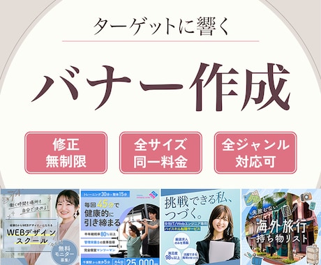 ターゲットに響くバナー作成いたします イメージ1