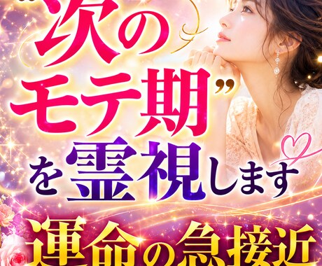 あなたに恋愛で訪れる“次のモテ期”を霊視します 魂の恋愛周期✡惹かれ合う未来図！運命の急接近時期を視抜く イメージ1