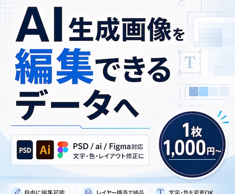 AI生成画像を編集データ化します