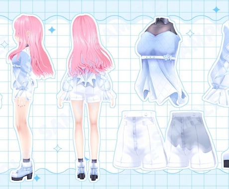 著作権譲渡オリジナルvroid+フルコーデ衣装ます イメージ1
