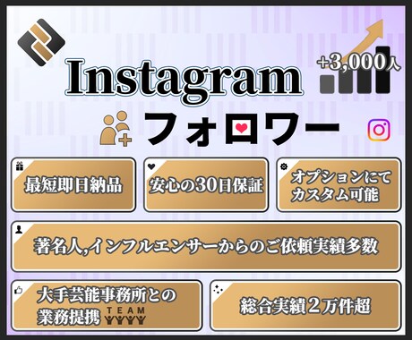 Instagram★3000人増えるまで拡散します 世界中のコミュニティサイトで拡散しリアルユーザーを獲得！ イメージ1