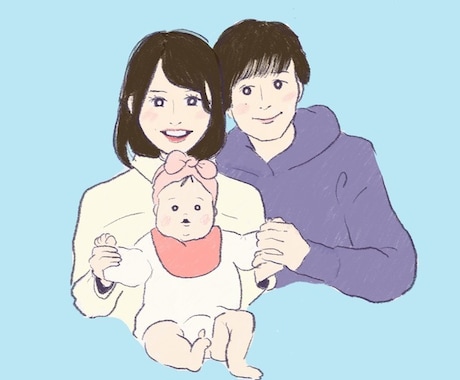 家族イラストアイコンかきます データ（2048×2048px）でのお渡しです。 イメージ1
