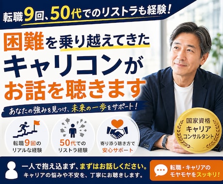 キャリア相談：お仕事のモヤモヤした気持ちを整えます イメージ1
