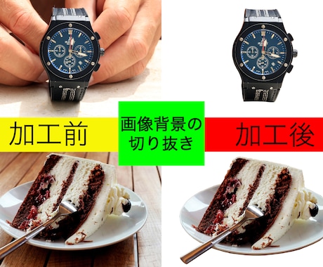 画像の切り抜き、背景変更、不要物除去します 画像の作成・加工のお手伝いをさせて頂きます! イメージ2