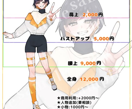 アイコンや立ち絵中心にイラスト描きます あなただけのイラスト描きます！ イメージ2