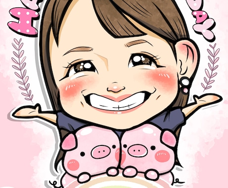 心温まる似顔絵描きます 皆を笑顔にしたい4児の母が描くあったか似顔絵です⸝⋆⸝⋆ イメージ2