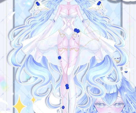 ゲームやTRPGで使える立ち絵お描きします 繊細で可愛いあなただけの立ち絵！ イメージ1