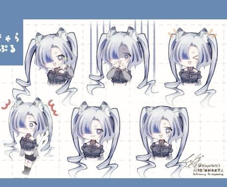 商用可！ミニキャライラスト描きます グッズや配信素材として使いやすいミニキャラです！ イメージ2