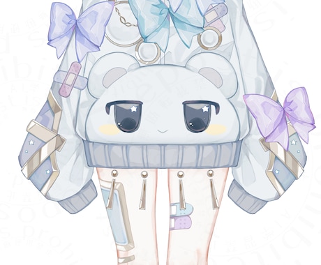 可愛いパーツ分け立ち絵を制作します 可愛いイラストと透明感のある塗りが得意です❕ イメージ2