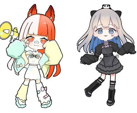 ミニキャラを描きます‼️ます 2〜4等身くらいまでの幅で描きます‼️ イメージ2