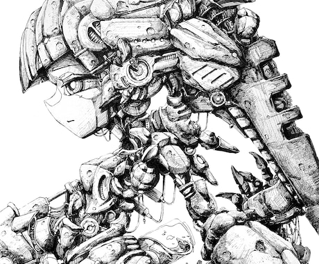 機械チックなペン画描きます ゴチャゴチャしたした格好よさを イメージ1