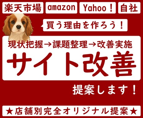 店舗改善！売上向上施策ご提案します サイト改善講座 / 楽天 Amazon ヤフー 自社サイト イメージ1