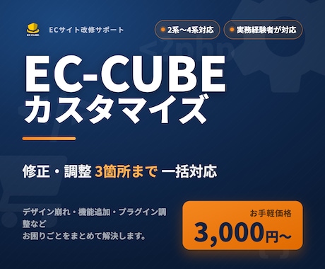 EC-CUBEのカスタマイズ・修正を承ります 2系〜4系対応。実務6年目のエンジニアが迅速丁寧に対応 イメージ1