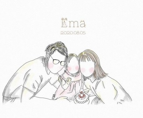 似顔絵イラスト描きます 世界にひとつだけの似顔絵♡インテリアに、プレゼントに イメージ1