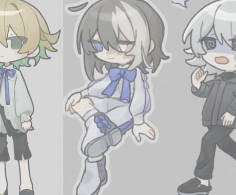 デフォルメイラスト制作します 淡くやさしい色彩のイラストをお届けします イメージ1