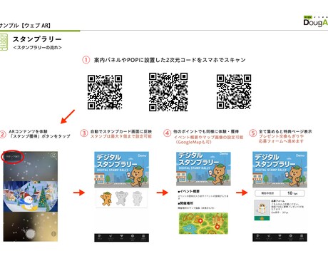アプリ不要のARスタンプラリーを格安で制作します アプリ不要、QRコードを読むだけのデジタルスタンプラリー イメージ2