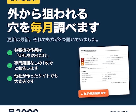 外から狙われる穴がないか毎月調べます 更新は最新。それでも穴が2つ開いていました イメージ1