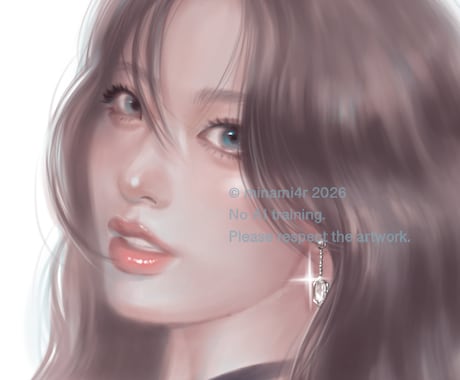 感情をテーマに「強さ」「透明感」ある女性を描きます あなたにそっと寄り添う、お守りのような一枚絵をお届けします イメージ1