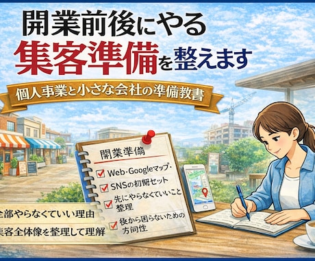 バタバタしない為に開業前後にやる集客準備を教えます 後から集客に困らないためのWeb準備の教科書です イメージ1