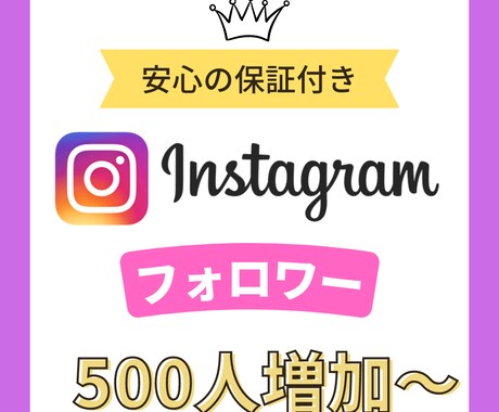 Instagramのフォロワーを500～増やします 【先着10名限定】１フォロワー＝３円の激安価格で承ります イメージ1