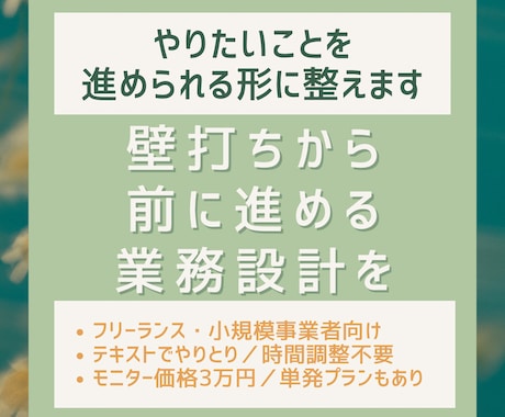 壁打ちから業務設計をお手伝いします アイディアを具体的なタスクに落とし込みます！ イメージ1