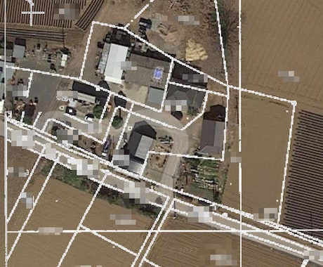 土地のプロがあなたの土地の公図を航空写真に重ねます 不動産の国家資格保持者が、重ね図を作成いたします。 イメージ1