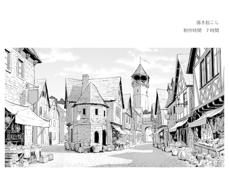 漫画背景のトレス・描き起こしをします 写真トレスから3D構成まで！面倒な背景作画を代行します イメージ1