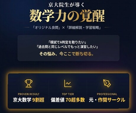 京都大学大学院生がオリジナル数学問題作成します [オリジナル模試、過去問、類題集作成可能] イメージ1