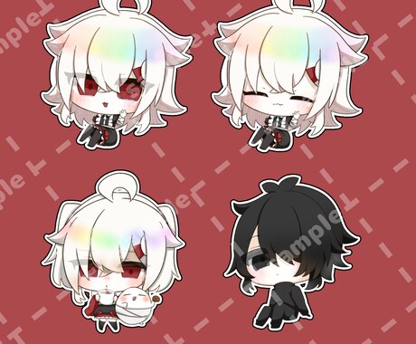 商用利用可！もちっとしたミニキャラ描きます SNSやグッズの使用にもぴったり！ イメージ2