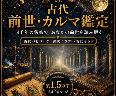 古代占星術であなたの前世と魂のカルマを鑑定します 魂の来歴・今世の宿題・向かう方向・前世の才能・解き方まで イメージ1